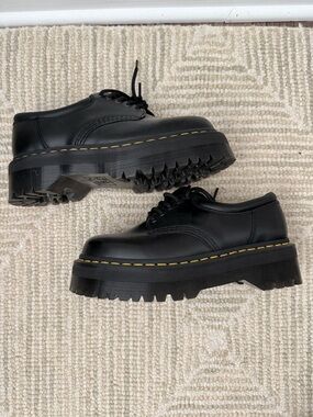 Dr. Martens 8053 Black Leather Platform Oxfords (never worn)